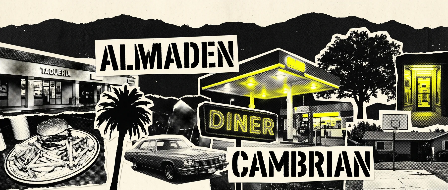 Almaden / Cambrian — late-night zine collage