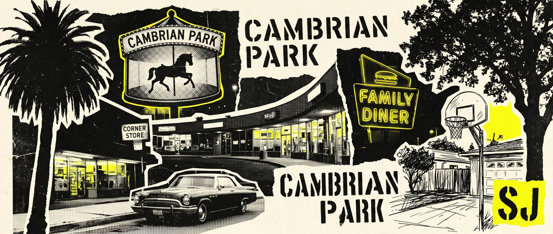 Cambrian Park — late-night zine collage