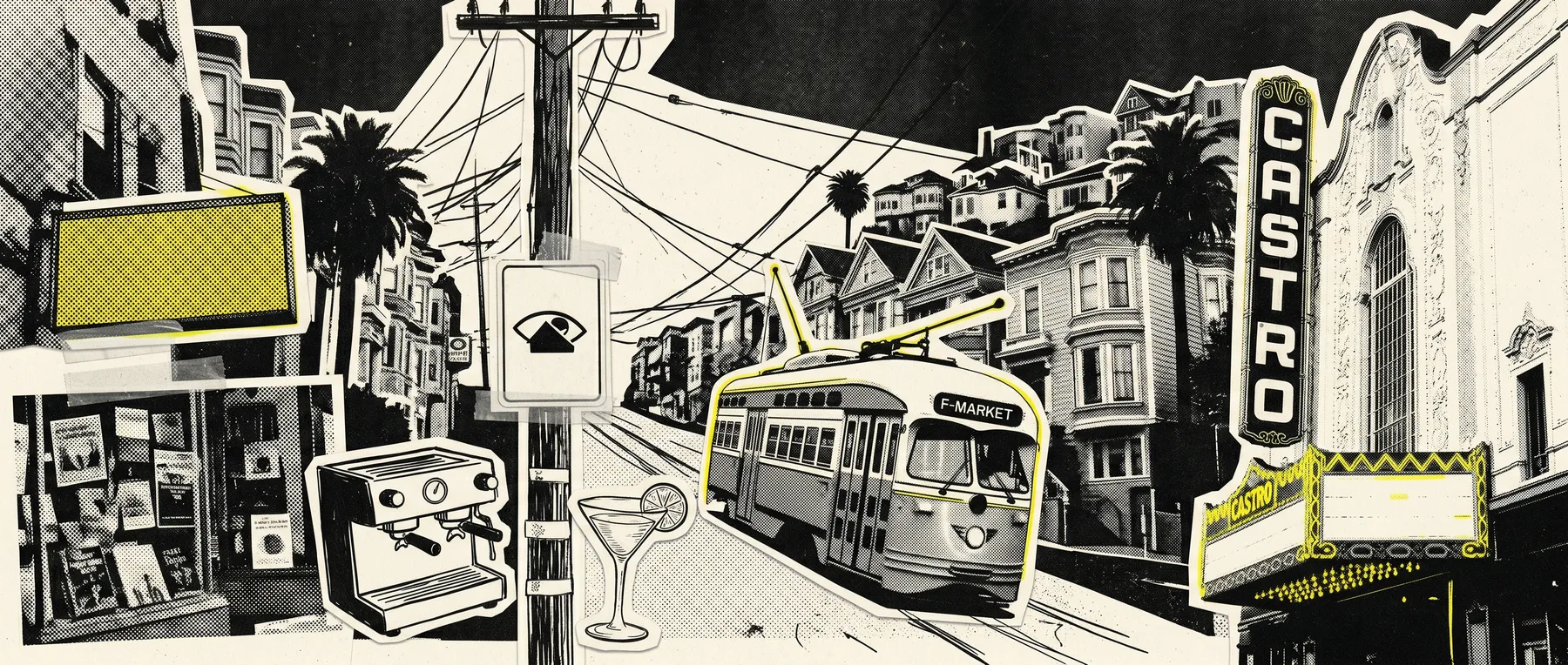 Castro — late-night zine collage