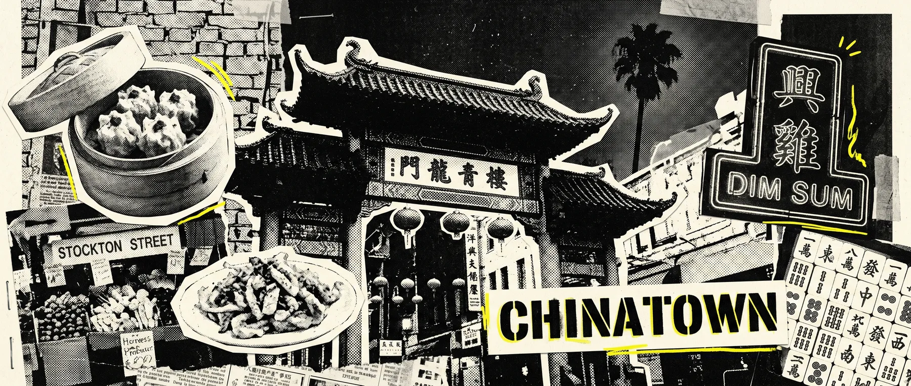 Chinatown — late-night zine collage