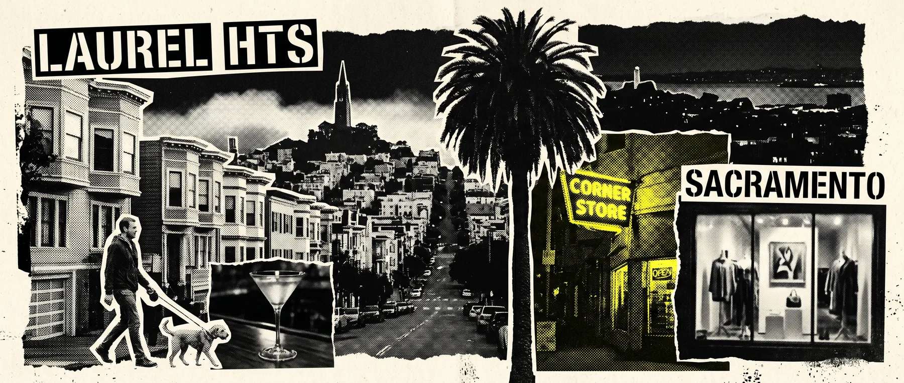 Laurel Heights — late-night zine collage