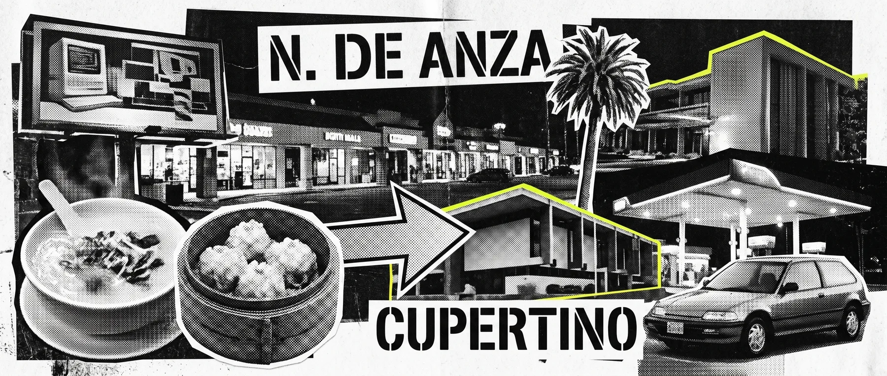 North De Anza — late-night zine collage