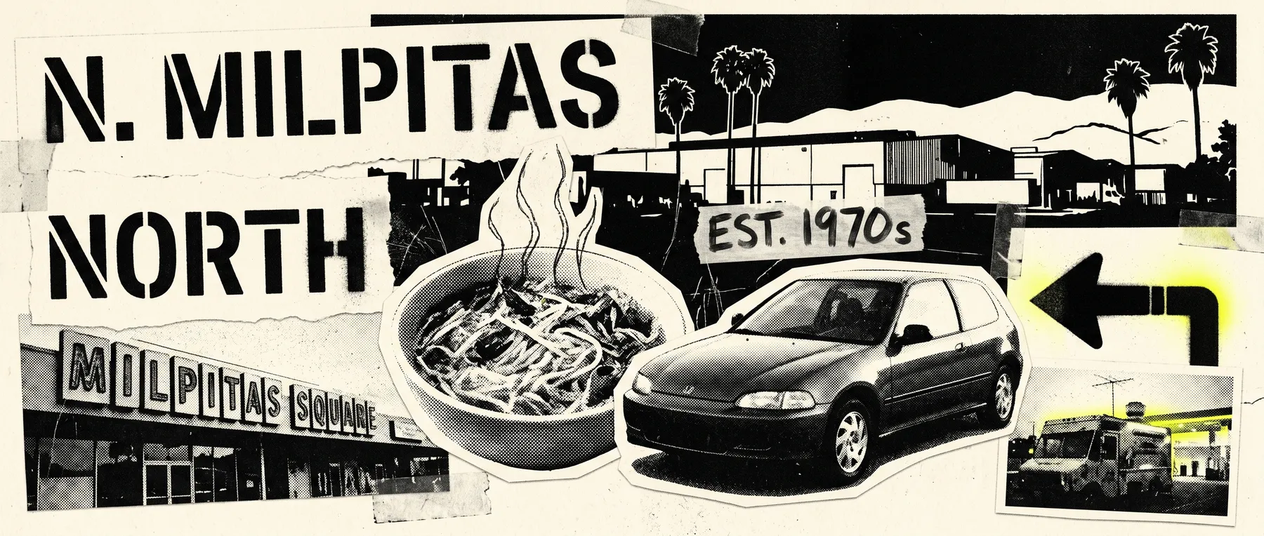 North Milpitas — late-night zine collage