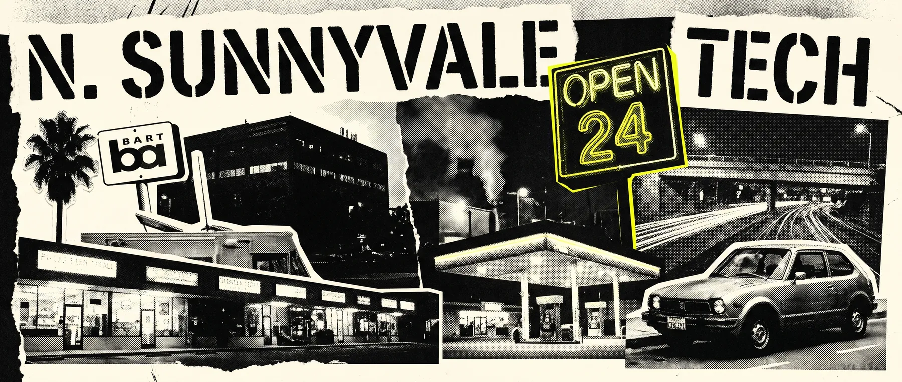 North Sunnyvale — late-night zine collage