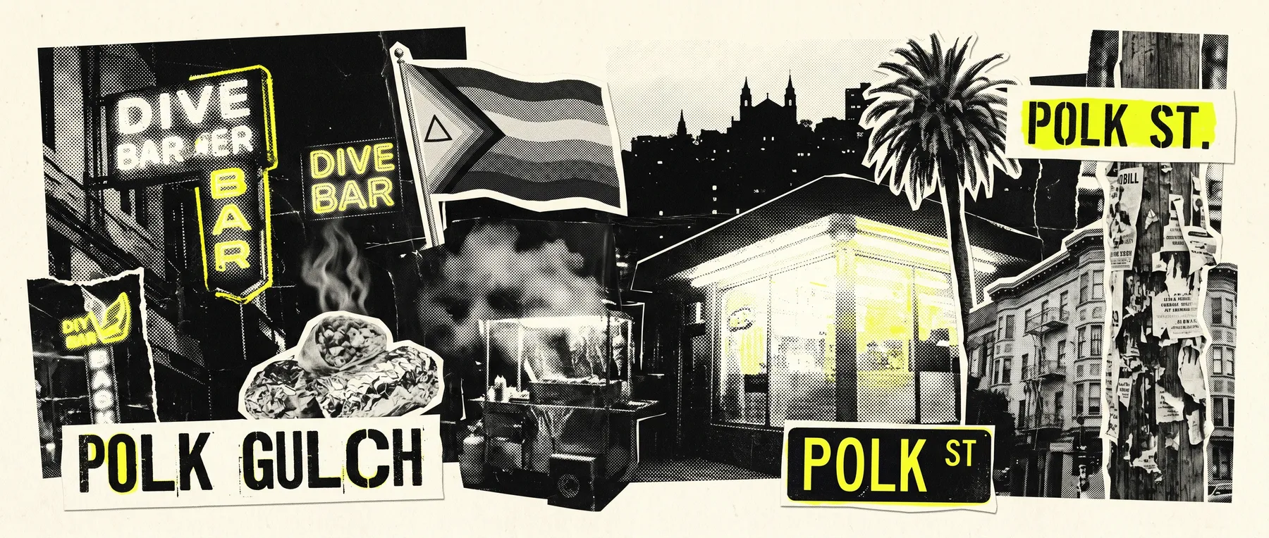 Polk Gulch — late-night zine collage