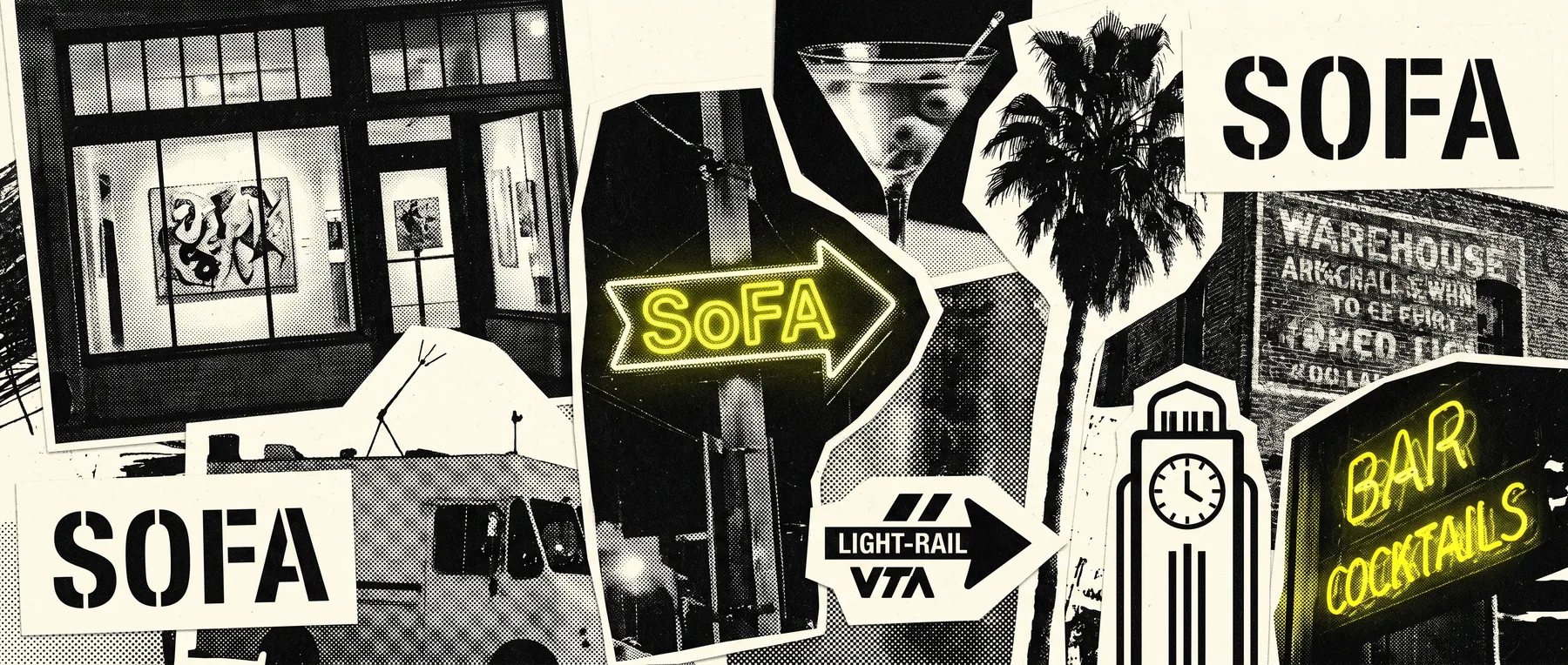 SoFA (Downtown) — late-night zine collage