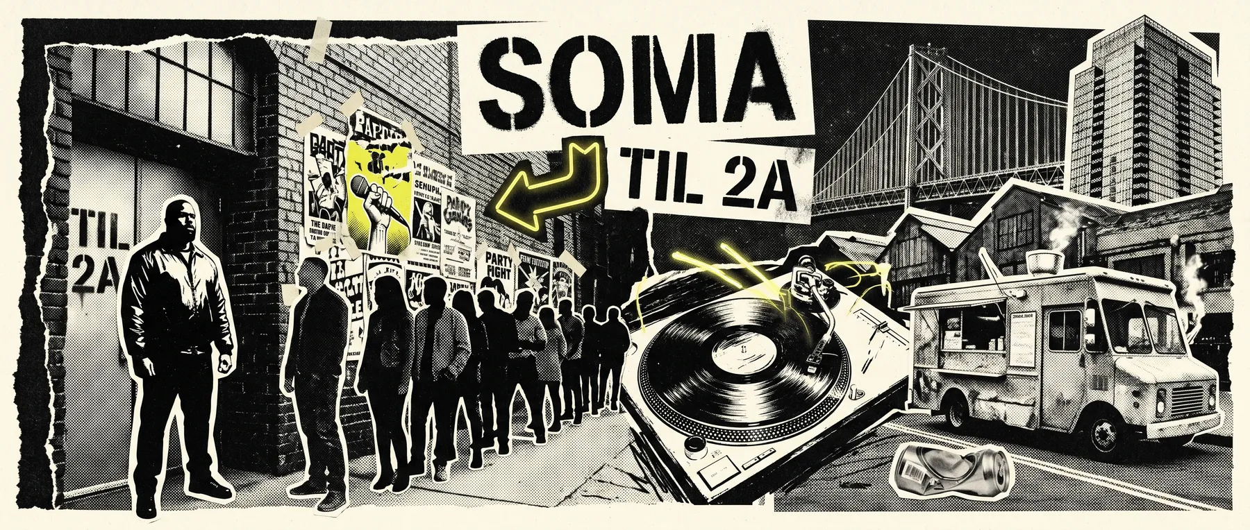 SoMa — late-night zine collage