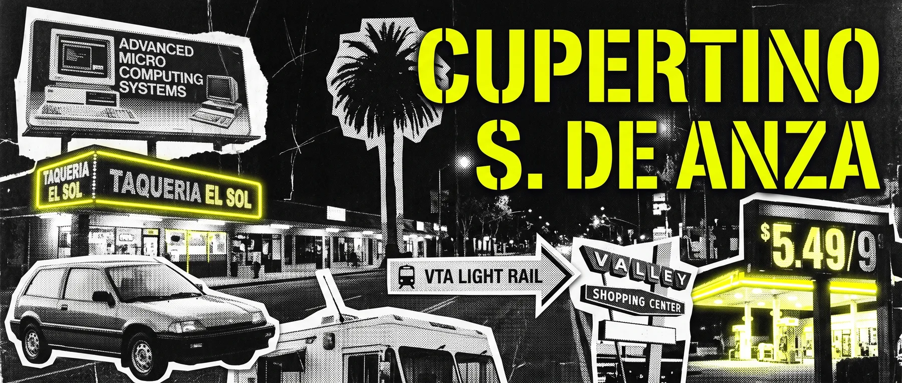 South De Anza — late-night zine collage