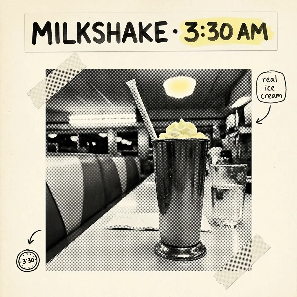 Grubstake Diner — milkshake · vinyl booth · 3:30am