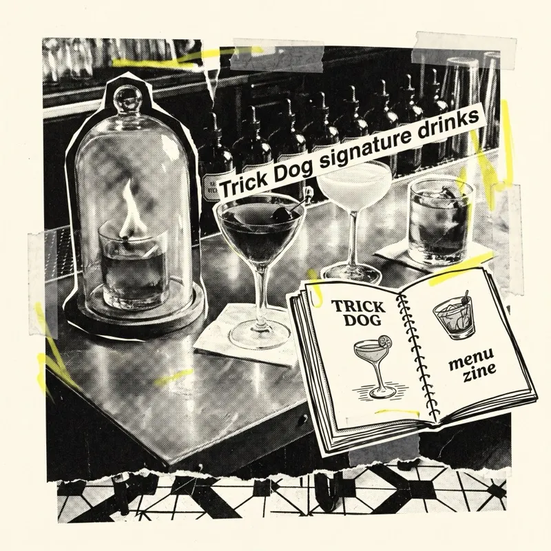 Trick Dog — menu printed as a zine
